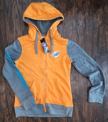 #ad #ad NFL PRO LINE Officially Licensed Miami Dolphins Full Zip Up Hoodie Sweatshirt S $23.44