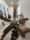 52 in 5-Blade Ceiling Fan Brushed Nickel, Brown/Silver, Wall Switch — photo 9