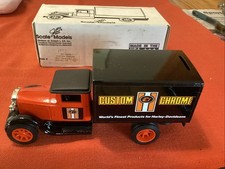 Vintage ERTL Freight Truck Bank Custom Chrome Branded 1st Collectors Edition 1