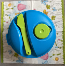 Tupperware Lunchbox/Salatschüssel, 0,5 Liter, blau/grün, gebraucht, guter Zust.