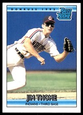 Jim Thome 1992 Donruss #406 Indians MLB READ FREE SHIPPING AutographDen