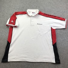 Dale Earnhardt Jr Polo Shirt Mens XL White NASCAR Budweiser Chase Authentics
