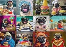 Funny Dog Puzzles for Adults 1000 Pieces, Cute Puppy Bulldog Jigsaw Puzzles,...