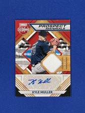 2021 Elite Extra Edition Kyle Muller PROSPECT MATERIAL Red /49 AUTO Rookie relic