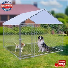 6.5X6.5x4.9ft Large Outdoor Dog Kennel Heavy Duty Dog Cage w/Roof Dog House