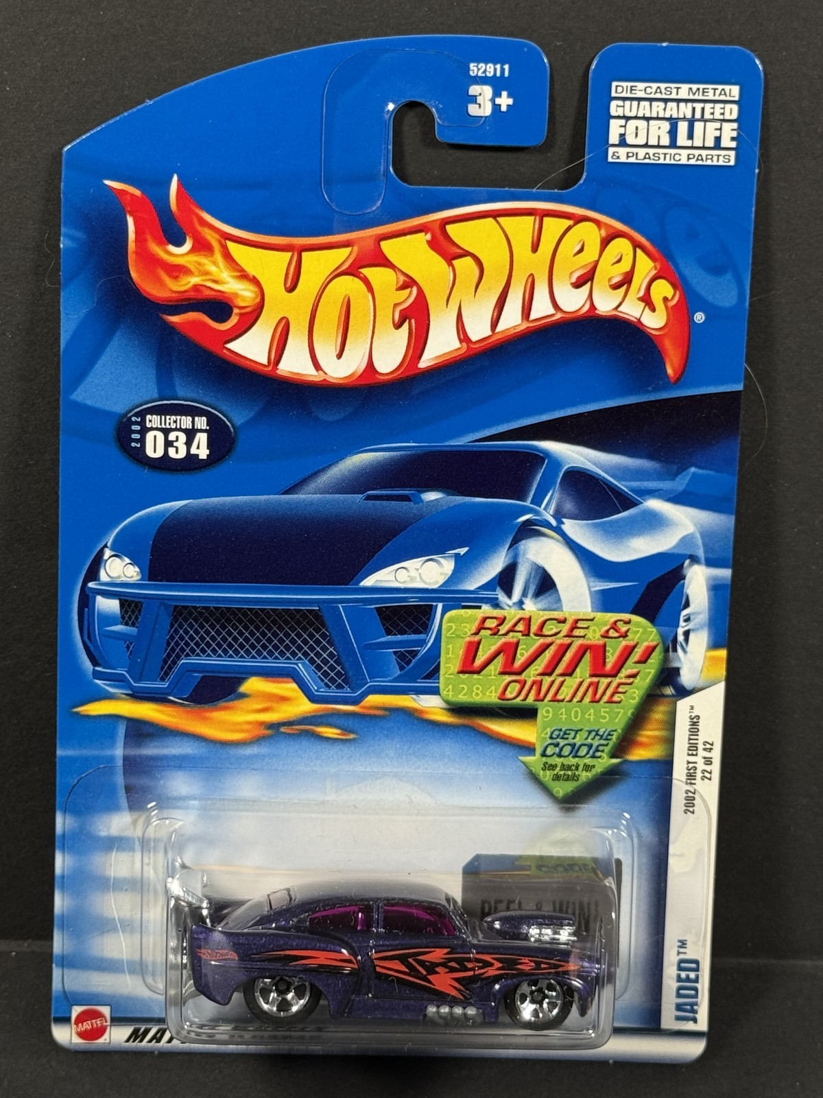 2002 HOT WHEELS  Jaded, Black First Editions #034
