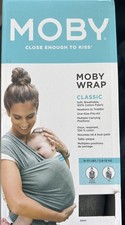 Moby Wrap Elements Baby Wrap Carrier New Birth  8-33 LBS Gray
