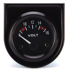 12V Voltmeter Gauge 2" 52mm Volt Voltage Meter Gauge Universal Pointer Voltmeter
