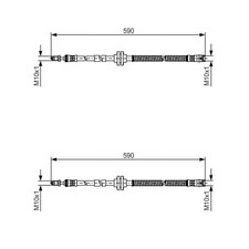 2X BOSCH BREMSSCHLÄUCHE VORNE PASSEND FÜR VW AMAROK LINKS+RECHTS
