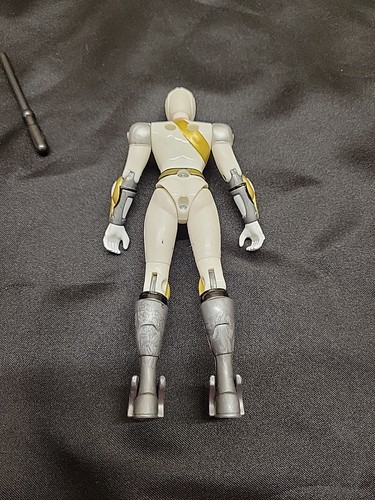 Power Rangers Wild Force White Savage Cycle 2002 con figura 95 % completa Bandai - Imagen 12 de 12