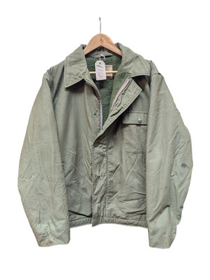 Original US Navy USN A2 Cold Weather Permeable Deck Jacket OD Green X-Large #757