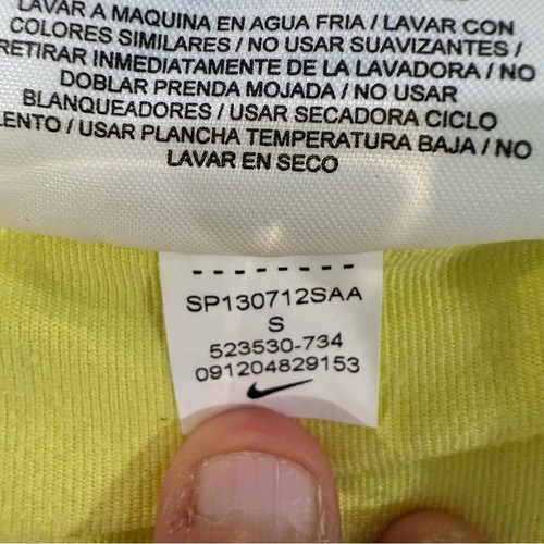 Nike Dri-Fit gonna pantaloncino tennis a strati con volant donna piccola gialla abbigliamento attivo - Foto 7 di 8