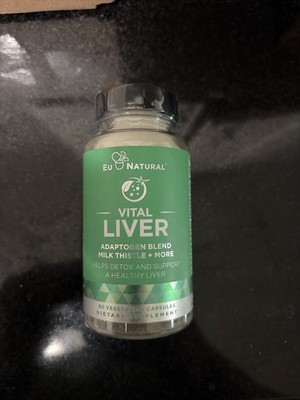 Eu Natural Vital Liver Milk Thistle Adaptogen Detox 60 Capsules