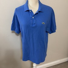 Vintage Lacoste Classic Pique Polo Shirt Men  s Size Med Blue Short Sleeve