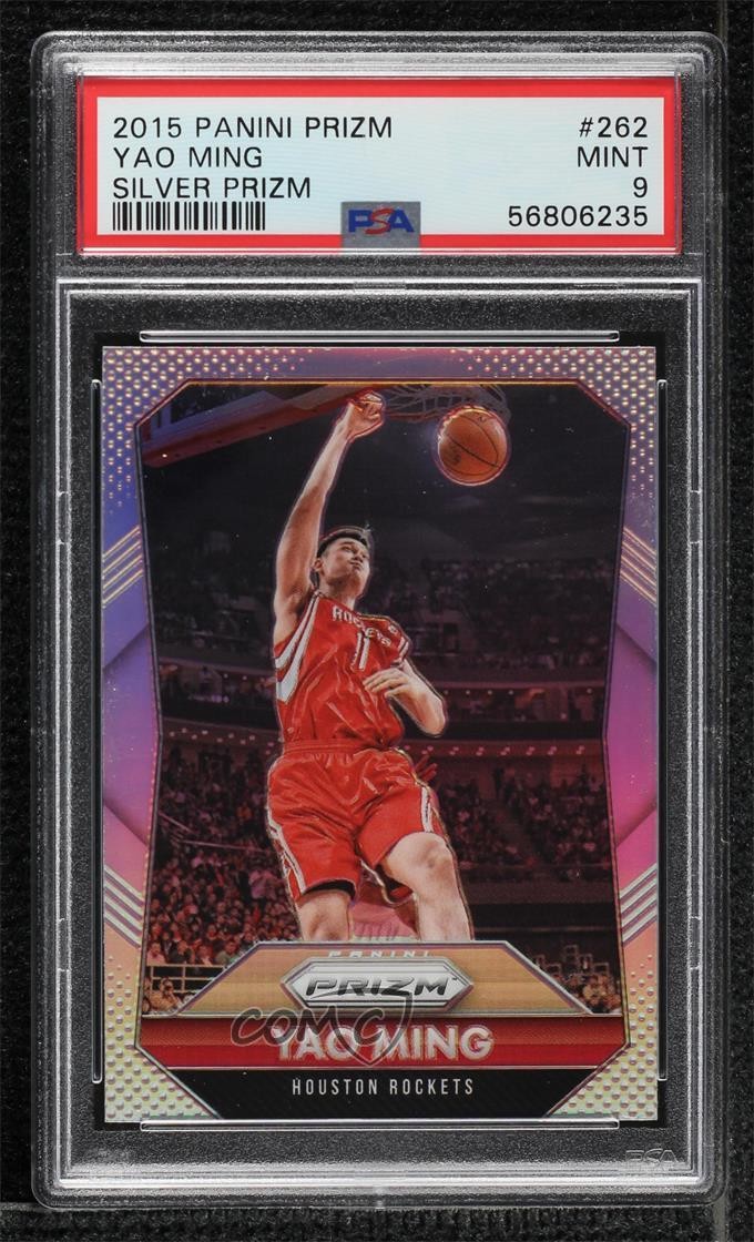 2015-16 Panini Prizm Silver Prizm Yao Ming #262 PSA 9 MINT HOF 17a5