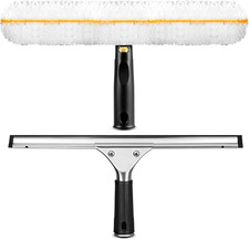 Professional Window Cleaning Squeegee Kit- 14" Squeegee  Microfiber Rotatable W