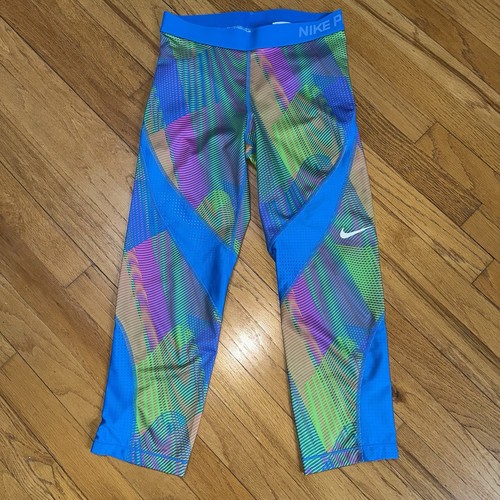 NIKE Pro Hyper Cool Frequency Training Caprihose Mehrfarbig M Crop Run Sport - Bild 5 von 11