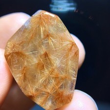 Top Rare Natural Rutilated Quartz Flower Crystal pendant reiki healing Decor