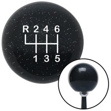 White Shift Pattern 19n Black Metal Flake Shift Knob W M16x1.5 Insert Shifter