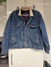 vintage Moto Outerwear blanket-lined denim jacket  L