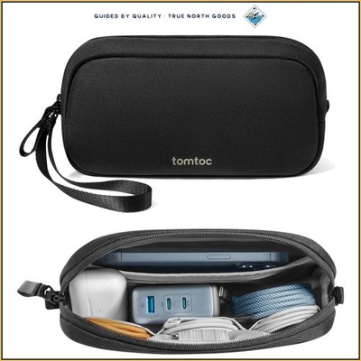 Efficient Tech Organizer for Travel and Home with External Zipper Closure