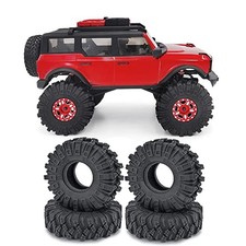 4pcs 1.0 Crawler Tires Soft Rubber Wheels Tires 62mm For 124 Axial Scx24 De...