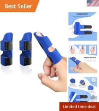 Universal Trigger Finger Brace - Pain Relief Splint for Arthritis 2 Pack, Blue