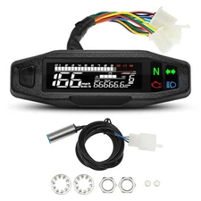 Motorcycle LCD digital speedometer Mileage meter Waterproof instrument Universal