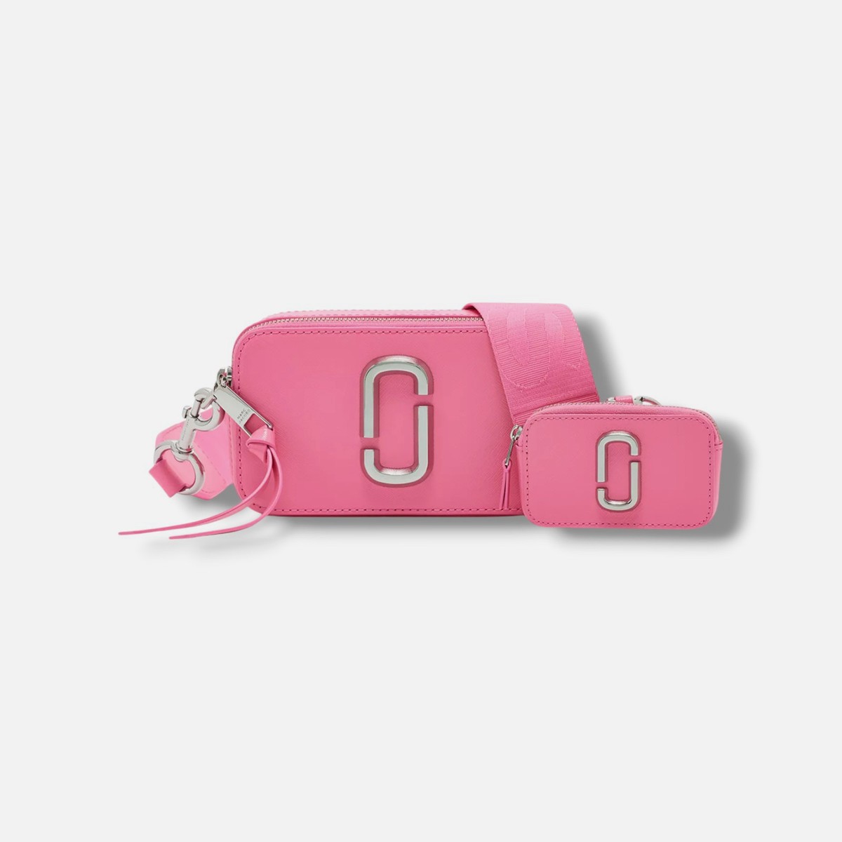 Marc Jacobs Women's Pink Leather Double J-Logo The Snapshot