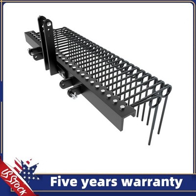 60 Inch Pine Straw Needle Rake 3 Point Landscape Rake Powder Coated Cat 0 Cat 1
