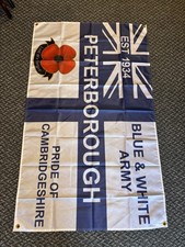 Peterborough United Utd Flag 5ft by 3ft - Peterborough Football Flag Brand New