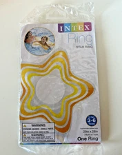 Intex Inflatable Star Shape Swim Rings, 1 Pack - NEW - Ages 3-6 Years