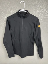Arcteryx Womens Large Baselayer Black 1/4 Zip Longsleeve