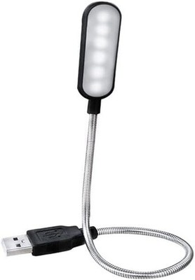 FANTIA USB Port Reading Lamp, Gooseneck, LED Lamps, Black 