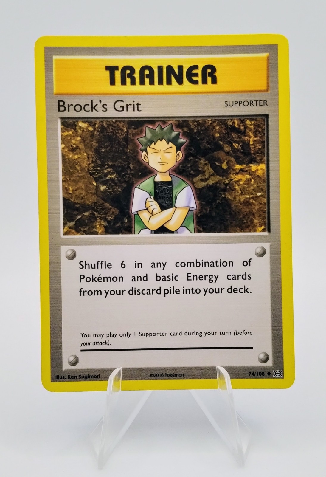 Brock's Grit 74/108 Evolutions 2016 Pokemon Card