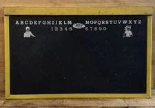 Vintage Small Chalkboard Blackboard White Board Alphabet ABC Sign Decor 11x17.5