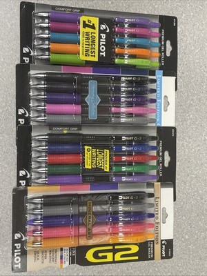 Pilot G2 FINE - Assorted Colors - 5 Packs - 4 Packs Total 29 Pens - Unique 