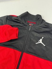 Air Jordan Jacket Boys Sz 6-7 yrs Red/Black Light Weight Full Zip Athletic A8