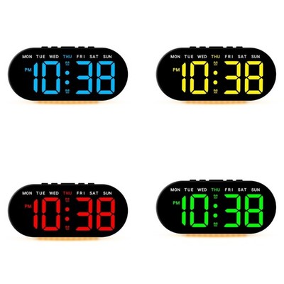 Functional Table Clock Digital Alarm Clock With Large Screen Date Temperature
