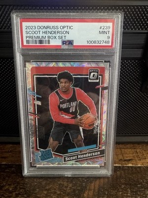 Panini 2023-24 Donruss Optic Scoot Henderson #239 Prizm PSA 9 /249 RC
