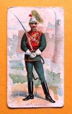c1890s American Tobacco Co MILITARY UNIFORMS "C" Card:  5th LANCERS  #2