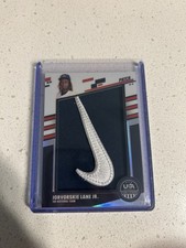 Jorvorskie Lane Jr. 2026 Panini Prizm Stars & Stripes Jumbo NIKE Logo Patch /12