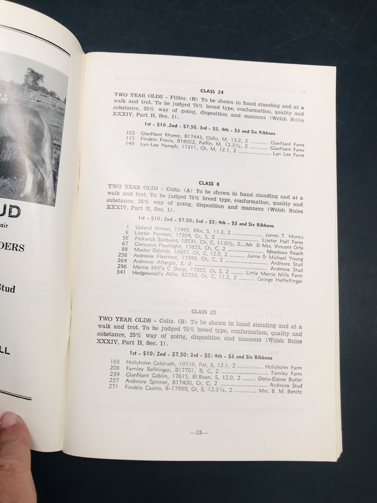 1969 10th Annual National Eastern Welsh Pony Show Horse Devon PA Catalog Program