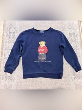 Polo Ralph Lauren Boys Size 7 Navy Polo Bear Crewneck Sweatshirt