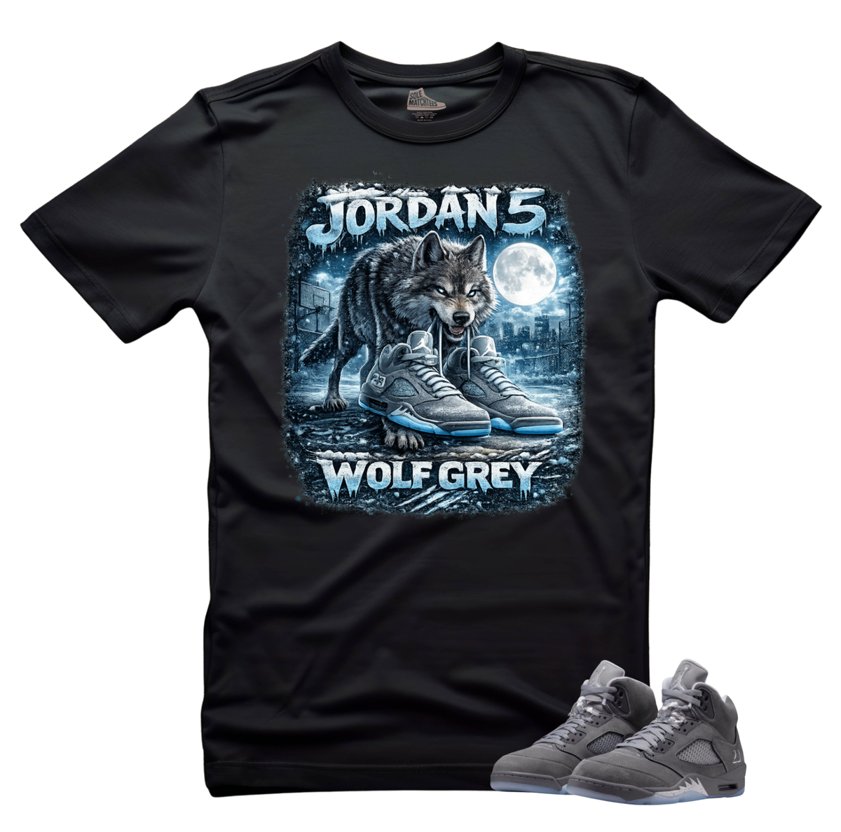Shirt To Match Jordan 5 Wolf Grey Shoes -SAVAGE 5 Sneaker Match