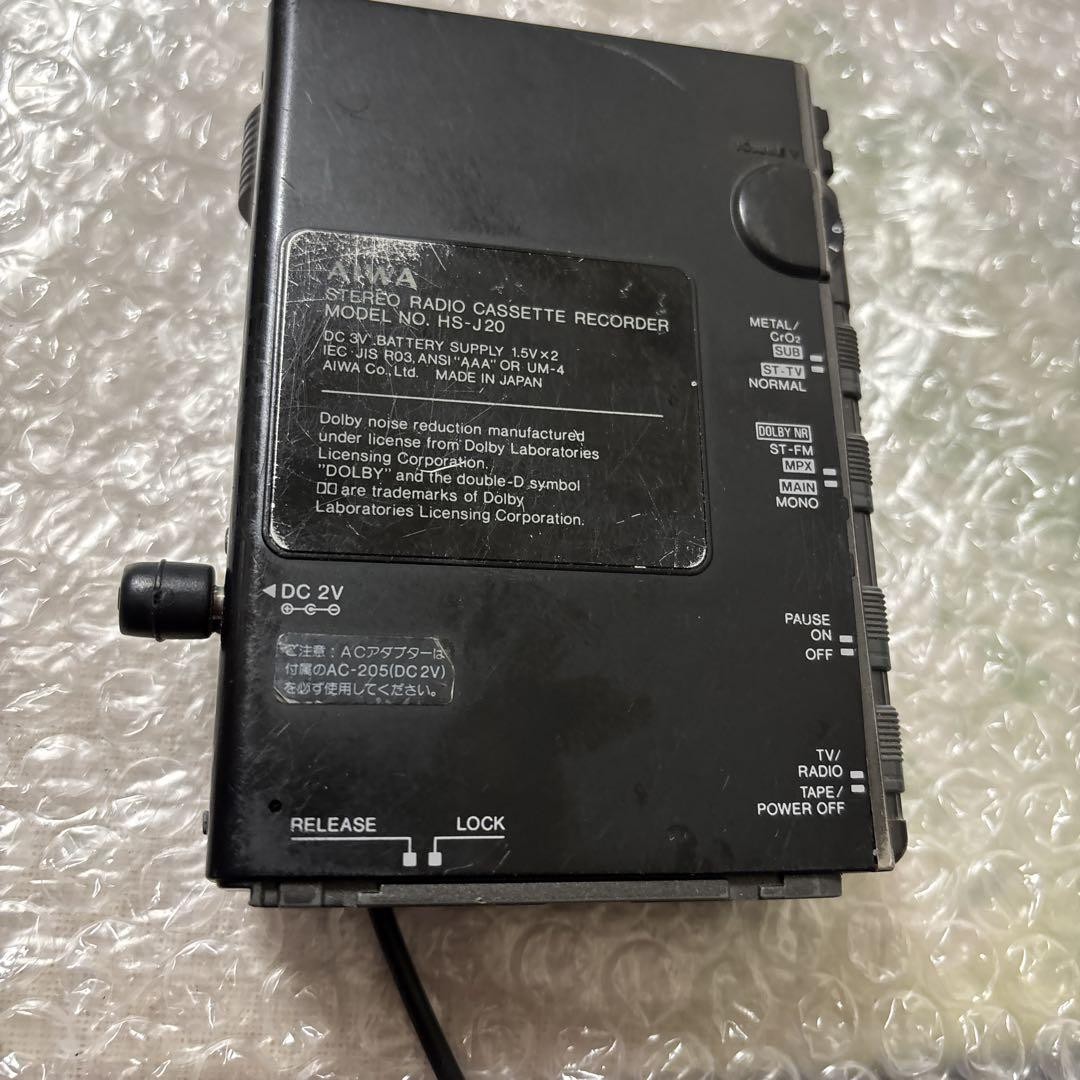 AIWA アイワ HS-JX10　ポータブルカセットレコーダー 1そ49☆AIWA アイワ ポータブルカセットレコーダー【HS-JX10】カセット