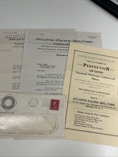 Antique Sales Letter W Envelope And Catalog Atlantic Pacific Mfg Corp - Cushions