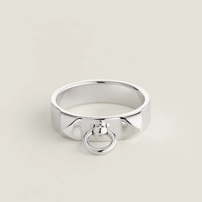 Hermès Collier de Chien Sterling Silver Ring 48