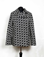 HANNES ROETHER klassischer Zweireiher, Kurzjacke, schwarz weiß, Grafik,  BW Gr L