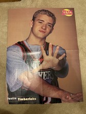Vintage Poster Justin Timberlake In iverson Jersey Teen Machine Rare